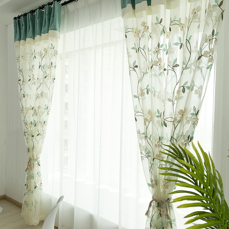 Screen curtain screen curtain curtain finished partition decoration bay window balcony screen screen ins style Nordic style modern simplicity