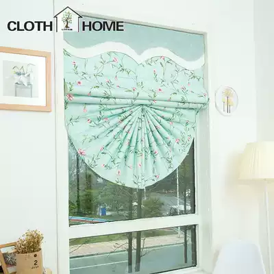 Curtains New Jane Mei pastoral simple short curtain living room bedroom study small window curtain lifting Roman curtain