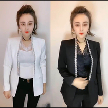 Net red with 2021 autumn and winter new casual small suit jacket women slim slim body slim suit business coat tide