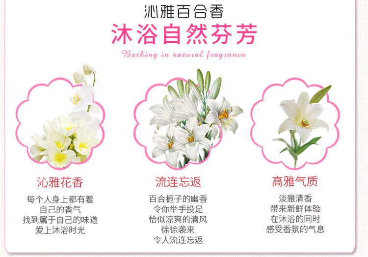 Fen Research Lily Gardenia Hoa thơm Hoa sen Gel tắm cho nữ Gel tắm 48ml dưỡng ẩm trẻ hóa gia đình sữa tắm cá ngựa