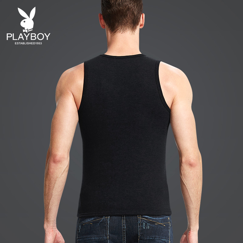 Playboy mùa thu và mùa đông mens vòng cổ áo dày ấm vest rộng vai trẻ cơ thể đáy vest mảnh đơn hàng đầu.