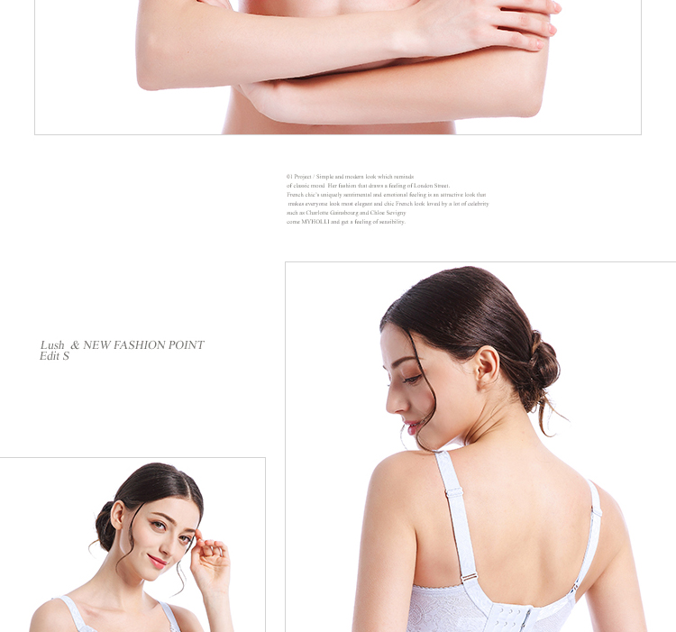 Fairy Yi Yi ngực lớn ngực nhỏ cup mỏng kích thước lớn phần mỏng cup bra trong suốt không có đồ lót ren do lot nu