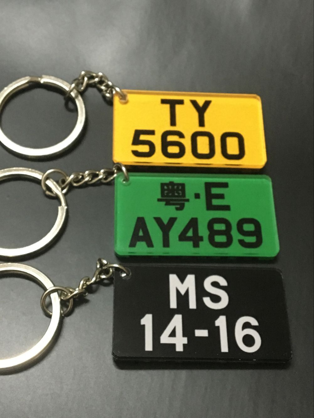 Custom Number Car Key Button Mini License Plate Key Chain Lock Spoon Continental Version Hong Kong Edition Macau Glistening 2