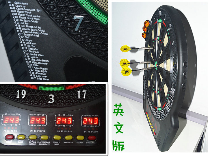 Mục tiêu phi tiêu điện tử PENPEN 18 inch chính hãng đặt máy phóng phi tiêu điện tử tự động chấm điểm B06E - Darts / Table football / Giải trí trong nhà bảng phóng phi tiêu