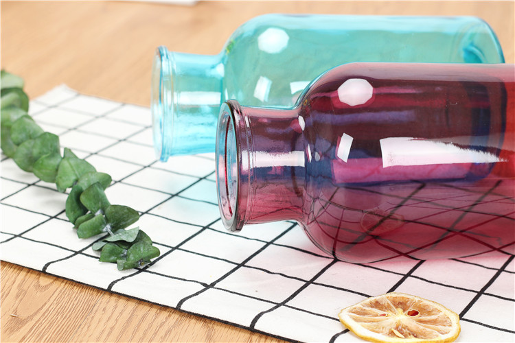 Ins thuốc thử đơn giản bình hoa retro hoa giả hoa khô hoa màu thủy tinh bình trang trí bàn bình hoa - Vase / Bồn hoa & Kệ lọ cắm hoa
