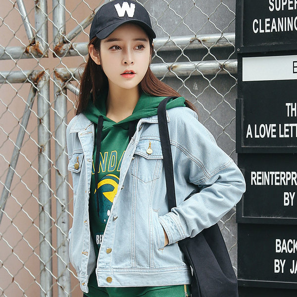 关晓彤代言 凡兔 BF风 女式牛仔衣 聚划算+优惠券折后￥89包邮（￥119-30）2色可选