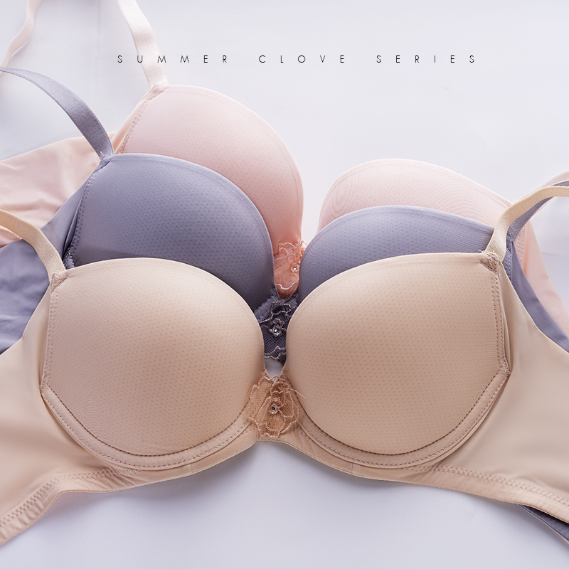 Bonny/Boni underwear women with steel ring bra gathered on upright cotton breathable not tight bra lady