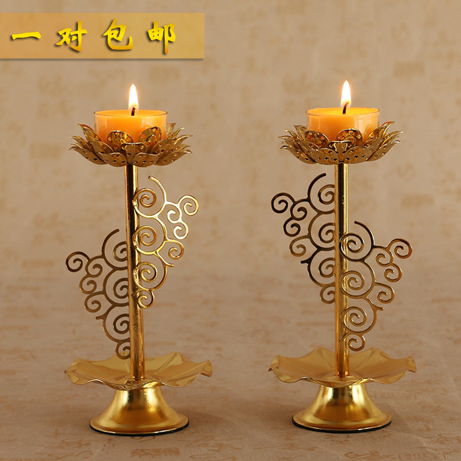 Lotus Crisp Oil Seat Alloy lamp stand dedicated to lamp holder Buddhism for lamp base Gonware Ghee with Crisp Oil Lamp Holder for the Buddha Hall