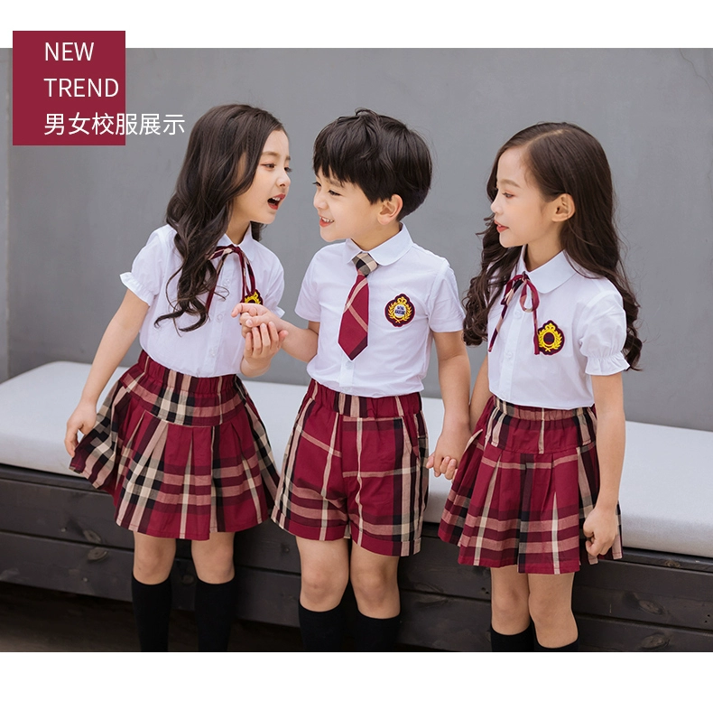 Dịch vụ làm vườn mẫu giáo mùa hè trẻ em mới lớp dịch vụ tùy chỉnh ảnh tốt nghiệp quần áo gió trường đại học đồng phục phù hợp - Đồng phục trường học / tùy chỉnh thực hiện quần áo be trai sành điệu