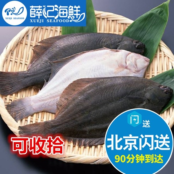 1.8-2斤1条 鲜活鸦片鱼比目鱼左口鱼 海鲜水产新鲜偏口菱鲆鱼鲽鱼-Taobao