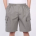 2018 mới trung niên cotton phù hợp với quần short cũ cao eo sâu quần rộng giản dị quần nam kích thước lớn quần âu nam Quần short