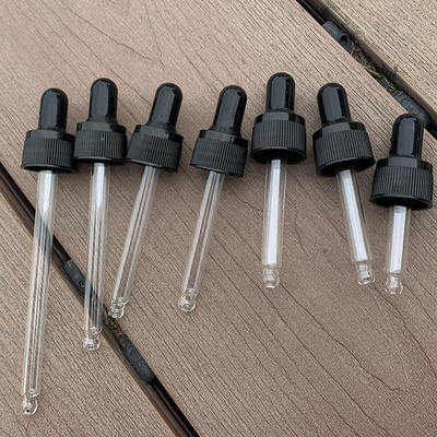 18-tooth dropper ring, black rubber head dropper, essential oil bottle accessory, threaded ring dropper cap, suitable for yb bottles and Doterui bottles