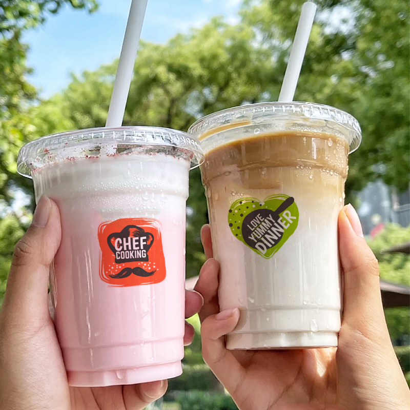 Disposable PET Cold Drinking Cup Transparent Coffee Cup American Plastic Cup Takeaway Package Outside With Thickened Custom Logo 