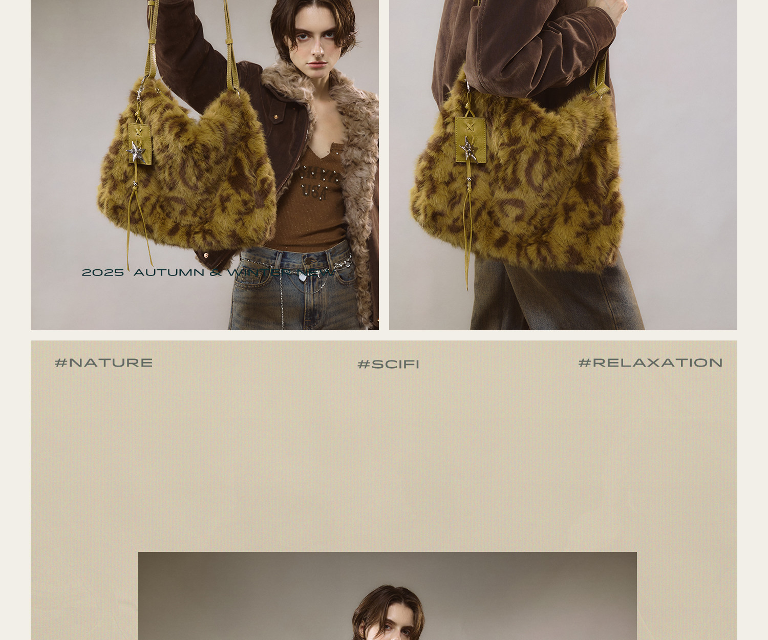JACD Brown Plush Leopard Tote Bag