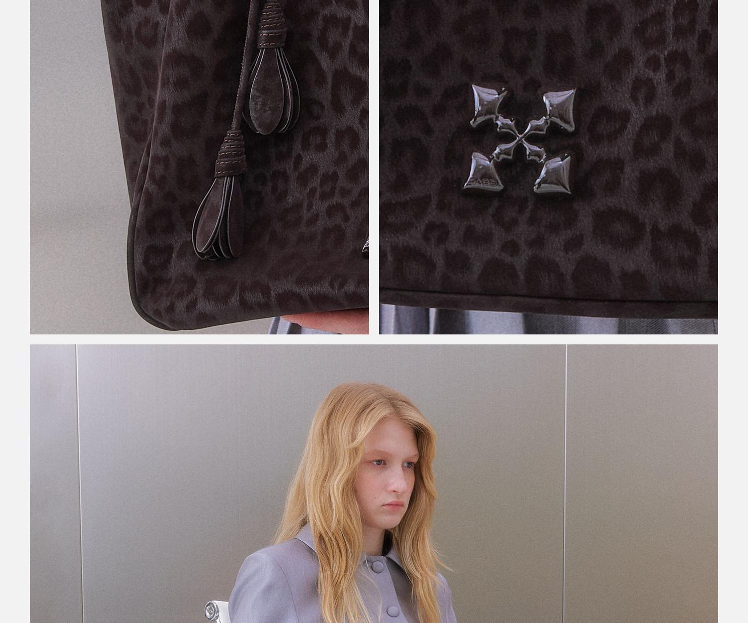 JACD Leopard Print Faux Leather Shoulder Bag