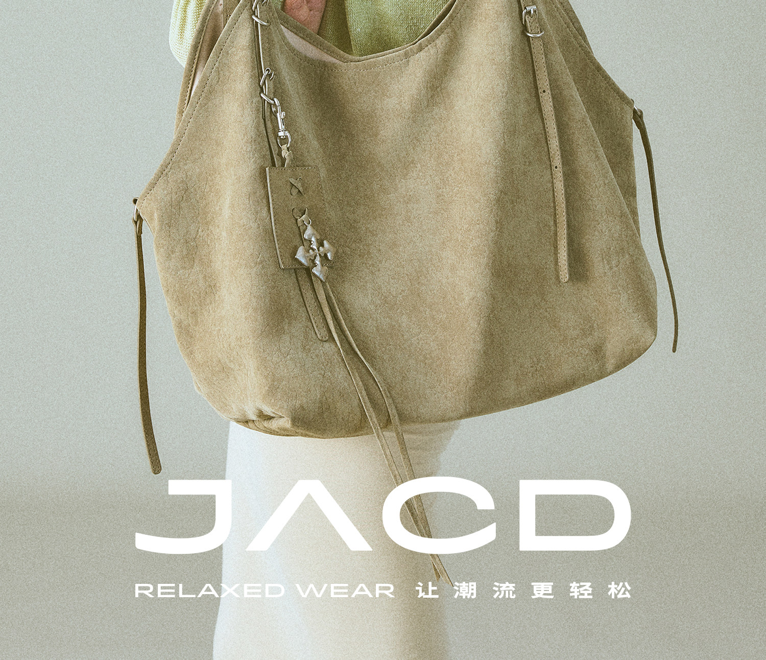 JACD Magnetic Snap Leather Tote Bag