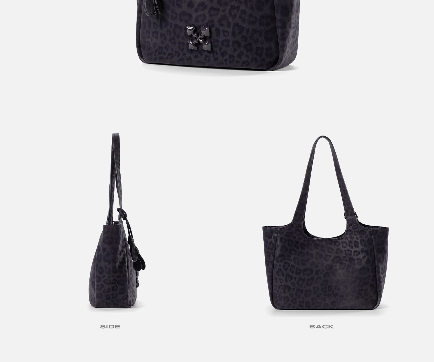 JACD Faux Leather Magnetic Snap Tote Bag