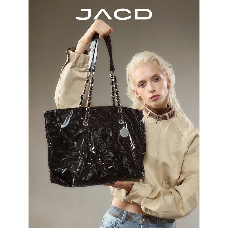 Jacd【Same Style as Zhang Wannian】Black Bag, Commuter Bag, Tote Bag, Women's Large Capacity Chain Bag, New Large Bag Jacd【Same Style as Zhang Wannian】Black Bag, Commuter Bag, Tote Bag, Women's Large Capacity Chain Bag, New Large Bag