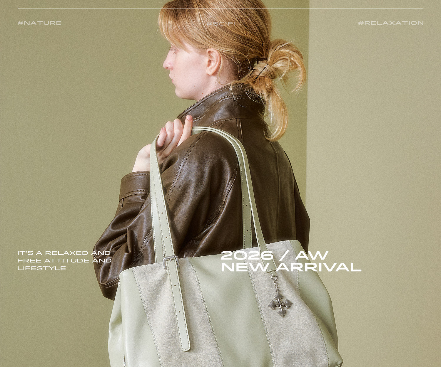 JACD Cardamom Green Leather Tote Shoulder Bag