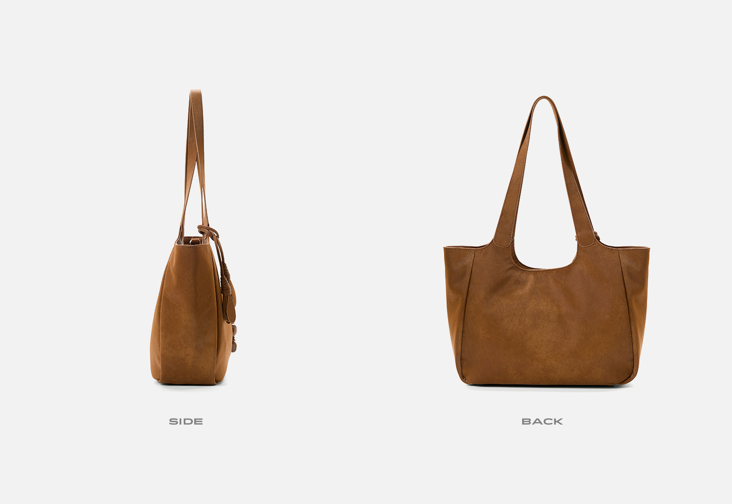 JACD Faux Leather Magnetic Snap Tote Bag