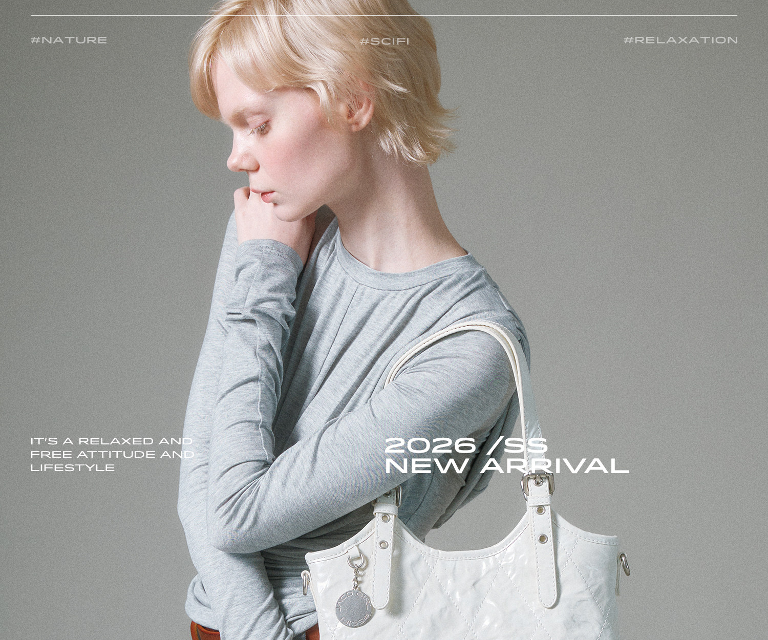 JACD White Quilted Synthetic Leather Crossbody Bag