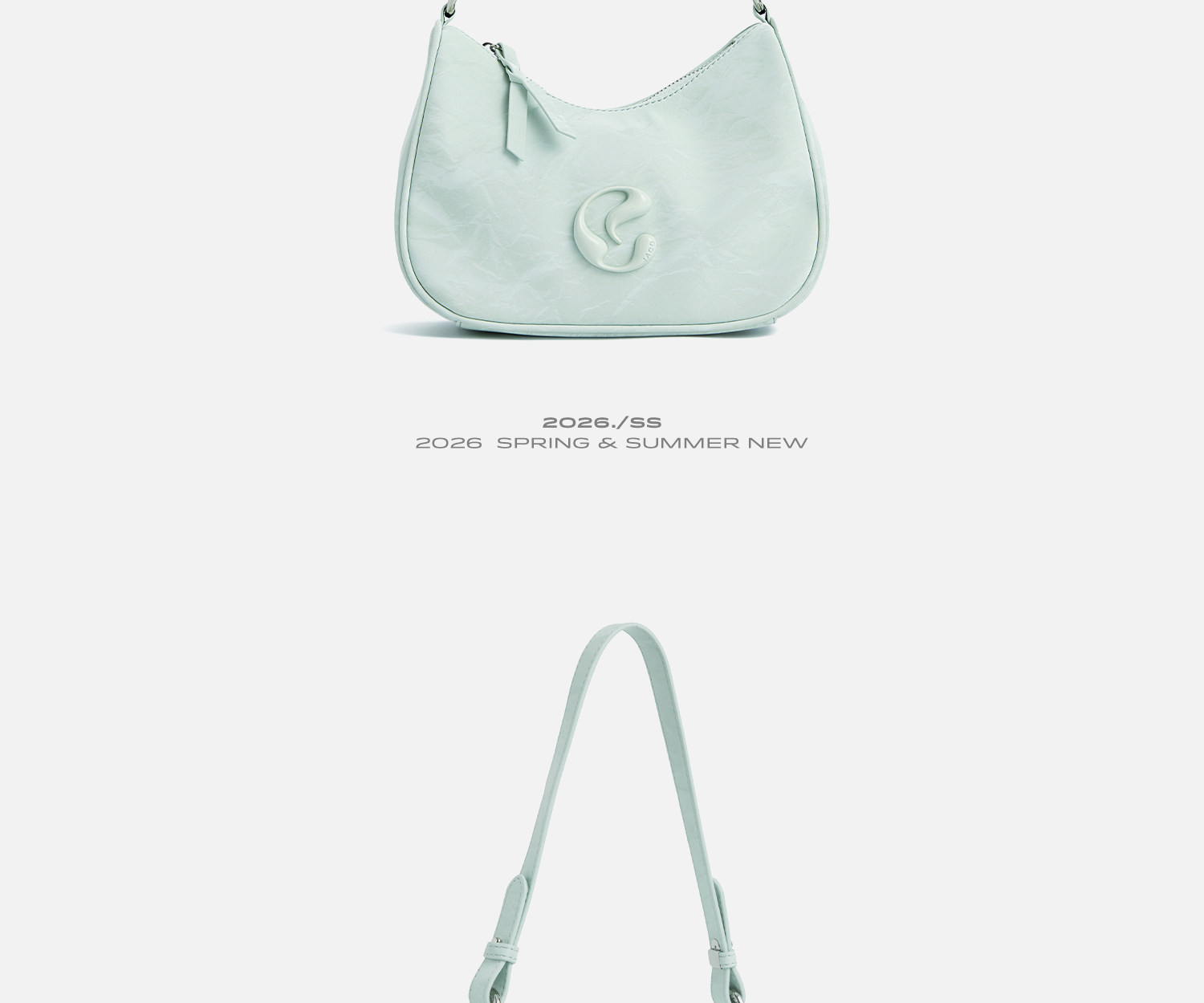 JACD Faux Leather Zip-Top Underarm Bag