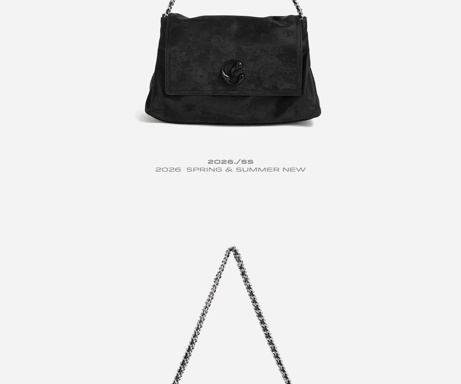 JACD Black Faux Leather Flap-Top Shoulder Bag