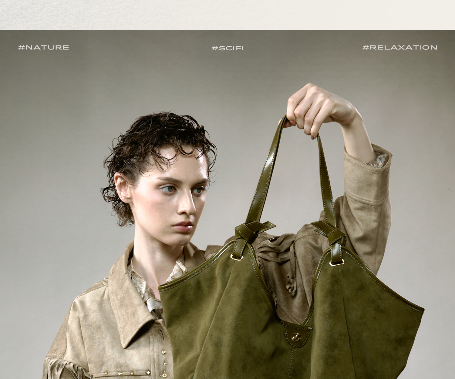 JACD Cedar Green Magnetic Snap Tote Bag