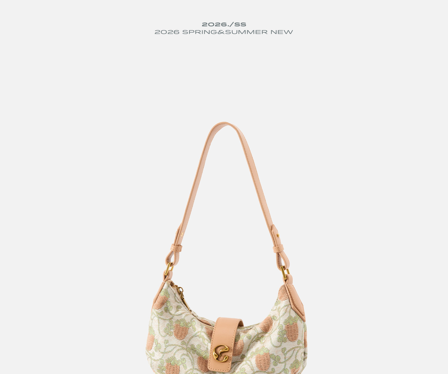 JACD Denim Crescent Underarm Bag - Zip-Top
