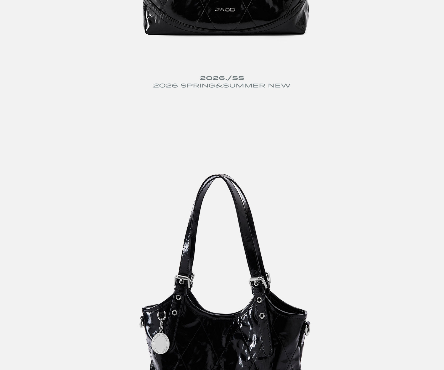 JACD White Quilted Synthetic Leather Crossbody Bag