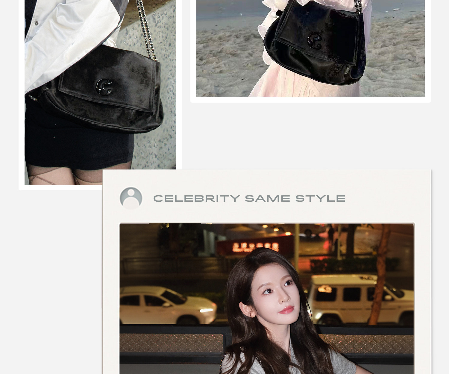 JACD Black Faux Leather Flap-Top Shoulder Bag