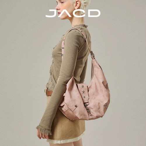 JACD Розовая вместительная и большая весенняя сумка через плечо, сумка на одно плечо