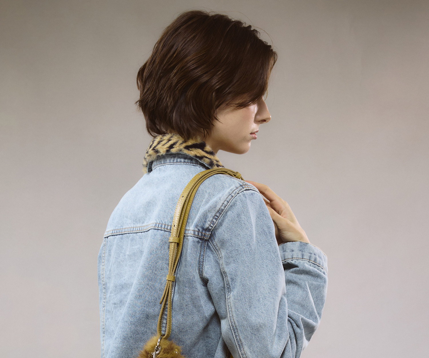 JACD Brown Plush Leopard Tote Bag