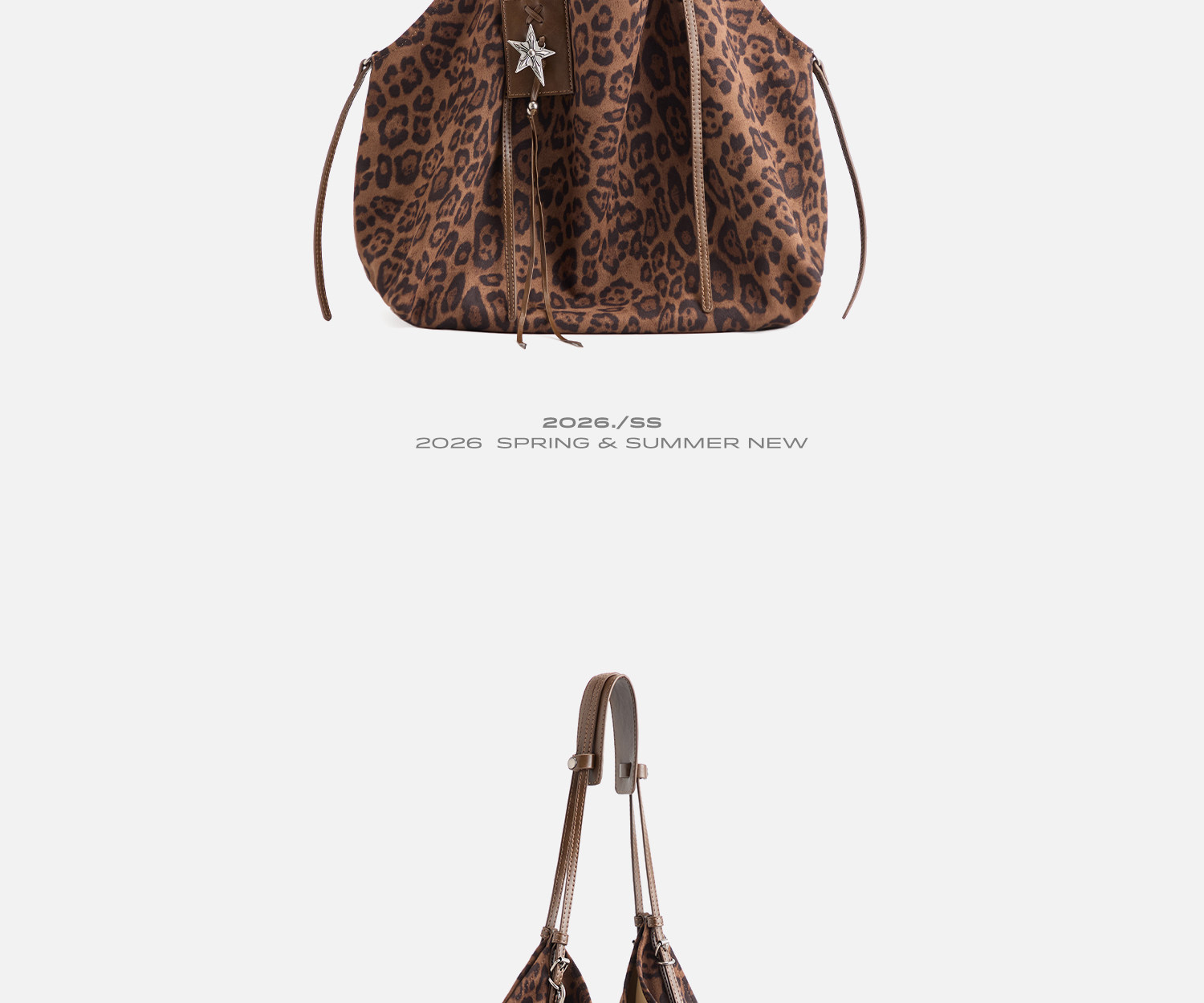 JACD Leopard Print Faux Leather Hobo Bag