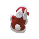 Рождественская новогодняя осень и зима плюс бархат -красные домашние собака Год одежды кролика Держите теплый плюшевый бишон beau