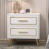 Light luxury bedside table shelf Modern simple bedroom small bedside cabinet Storage cabinet Storage cabinet Three-bucket cabinet