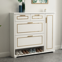 Nordic light luxury ultra-thin dump shoe cabinet Simple modern household door European large capacity entrance foyer cabinet 17cm