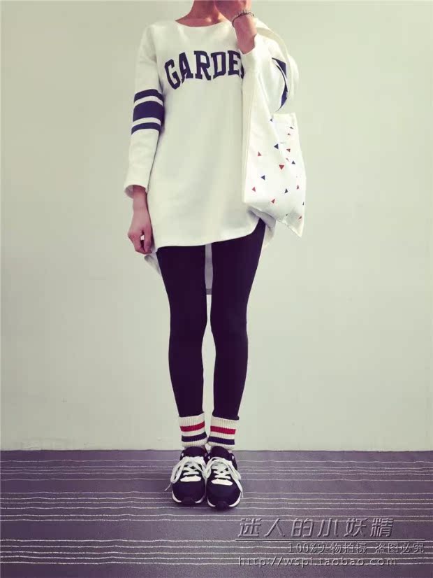 Quần legging nữ mặc kiểu dày cộng với nhung cá tính Phiên bản Hàn Quốc của chân thủy triều khâu màu sợi chỉ quần chín điểm - Quần tây thường legging màu da chân