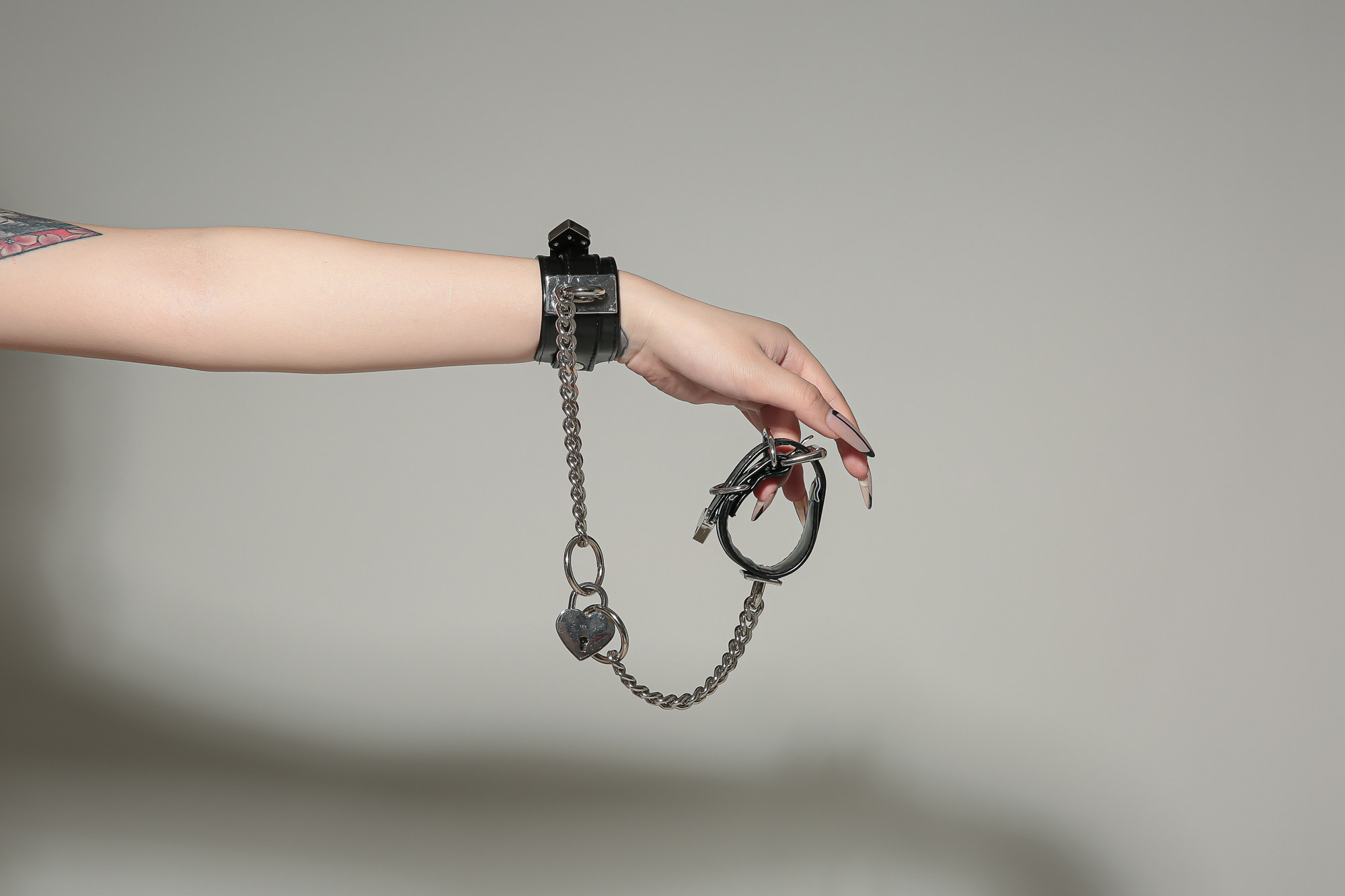 BAY Handmade Fifty Shades of Grey Harajuku Love Lock Bracelet Handcuffs (New Pink)