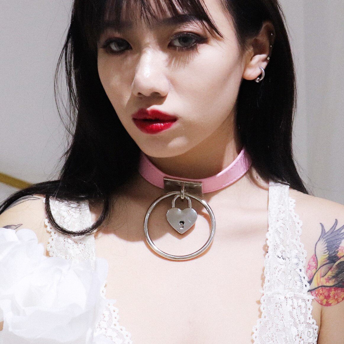 BAY Hand-made Small Exaggeration Atmospheric Punk Love Lock Daily Matching