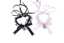  bound girl soft cute bell meow meow Harajuku elastic band bow collar Lace neck ring