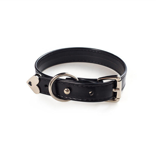 BAY hand-made Circle your heart ring love leather collar