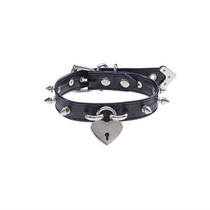  BAY handmade (Safe love lock) Harajuku multi-rivet love lock collar neck ring
