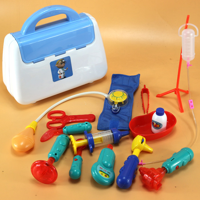 Children's doctor's toy set simulation plays a dress home wine stethoscope Needle Kit Girl Boy Medical Box