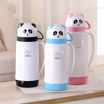 Household thermos European-style childrens glass inner water bottle cute hot water bottle large capacity warm pot