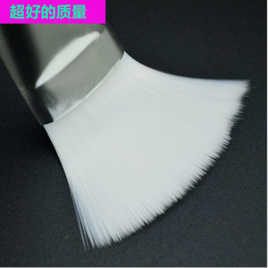 El cepillo de máscara de cristal transparente no arroja cabello de cabello largo cabello suave mango de madera de madera cara de maquillaje hidratante cepillo de belleza barrido