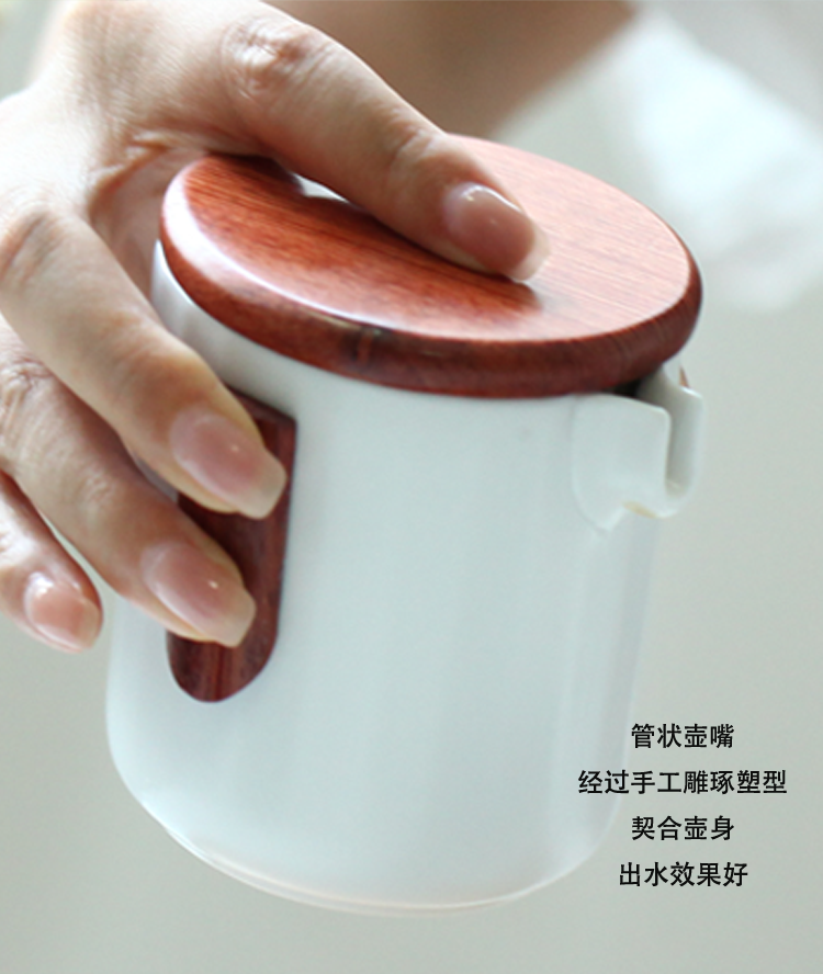 Happy auspicious travel kung fu tea set a pot of two simple along with package ceramic tea set