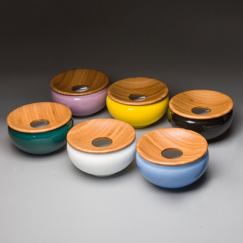 Auspicious blessing ceramic tea wash to large covered kung fu tea set suit for wash bowl of tea accessories furnishing articles water in a jar is writing brush washer