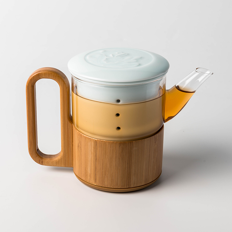 Auspicious prosperity travel through glass tea set is suing the car celadon office tea tray, glass tea set suit bag