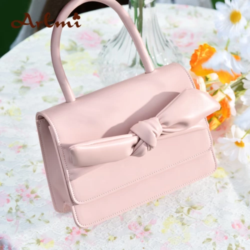 Artmi Дизайнерская летняя небольшая сумка на одно плечо с бантиком, тренд сезона